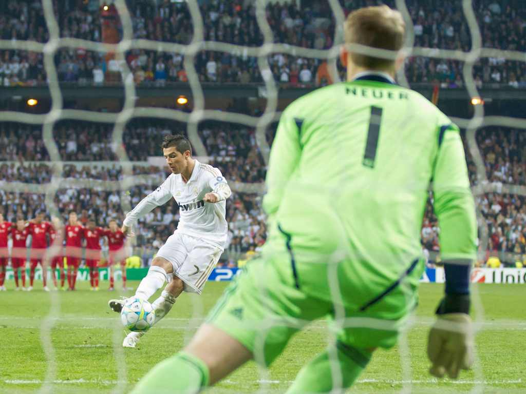 Szene der Partie Real Madrid - FC Bayern in der Champions League