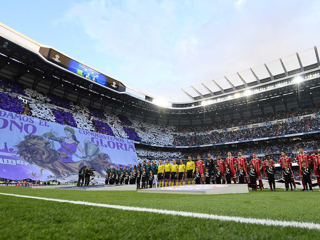 Tifo antes partido Champions League FC Bayern Real Madrid 2018