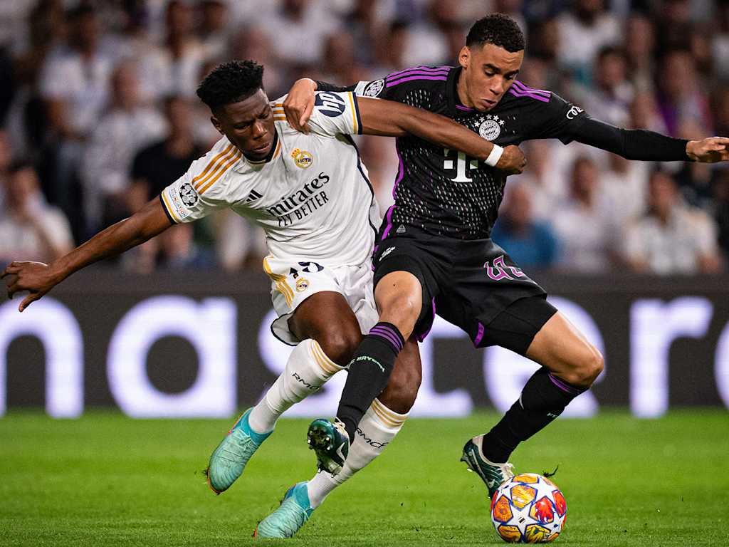 Jugada de la Champions League entre el Real Madrid y el FC Bayern