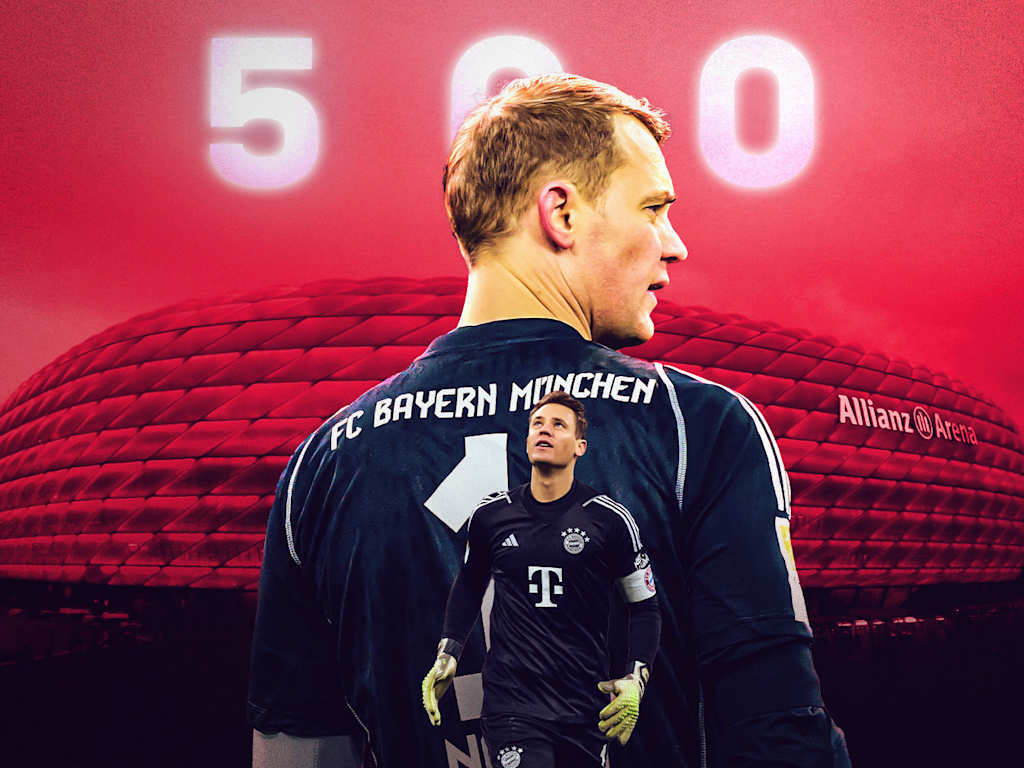 El guardameta del FC Bayern Manuel Neuer jugó el domingo su partido número 500 en la Bundesliga