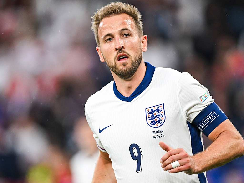 Harry Kane in England's EURO 2024 opener against Serbia