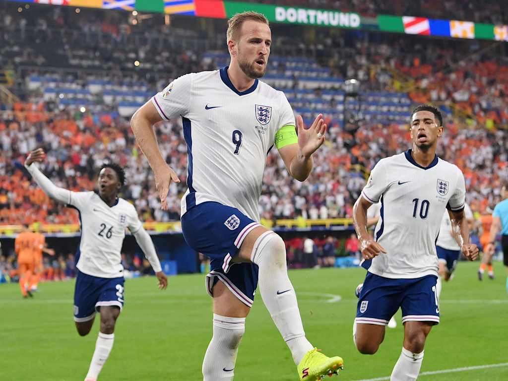 Harry Kane in action for England against the Netherlands