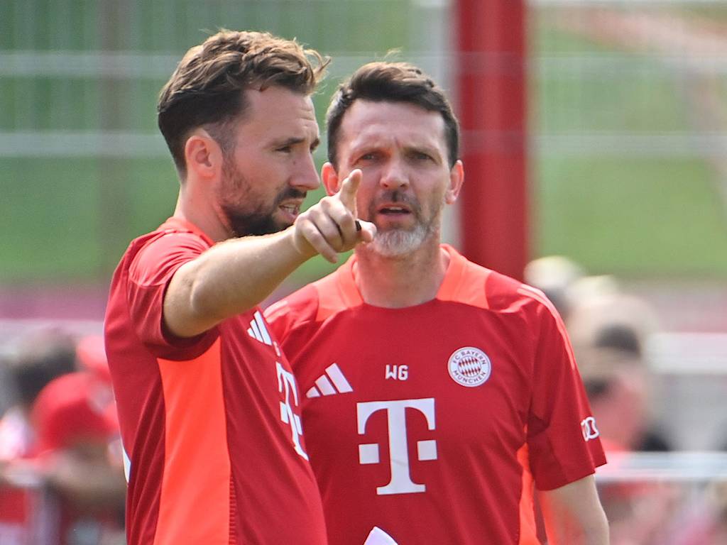 Walter Gfrerer & Bram Geers im Training des FC Bayern