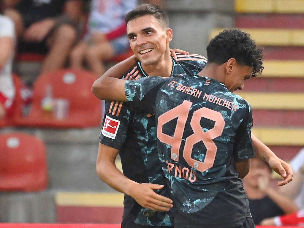 Joao Palhinha bejubelt sein Tor gegen die WSG Tirol