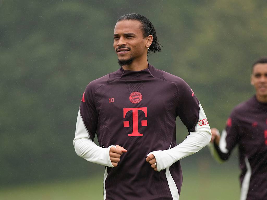 Leroy Sané in Bayern training