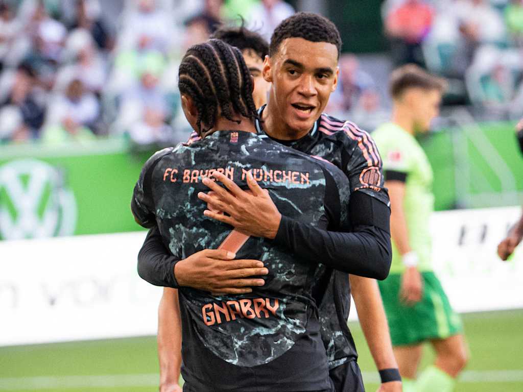 Spielszene aus der Bundesliga-Partie VfL Wolfsburg vs. FC Bayern