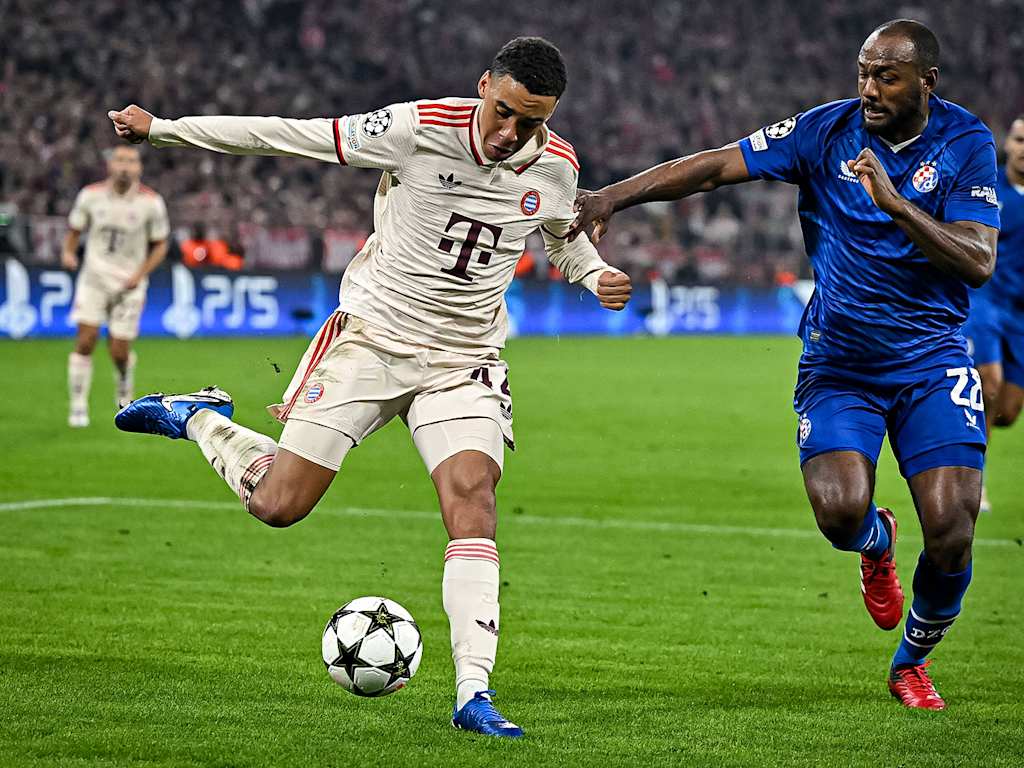 Spielszene aus der Partie FC Bayern gegen Dinamo Zagreb