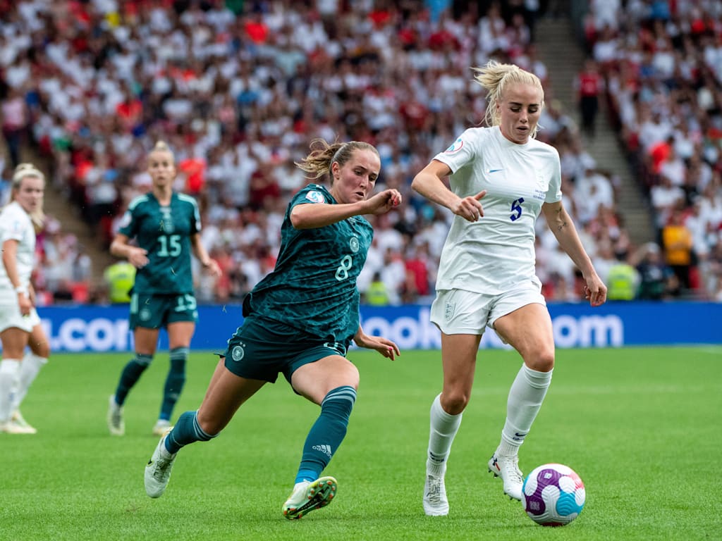 Sydney Lohmann im EM-Finale 2022 für die deutsche Nationalmannschaft gegen England
