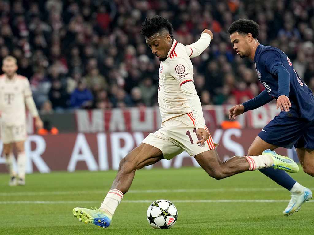 Kingsley Coman im Spiel des FC Bayern gegen Paris Saint-Germain