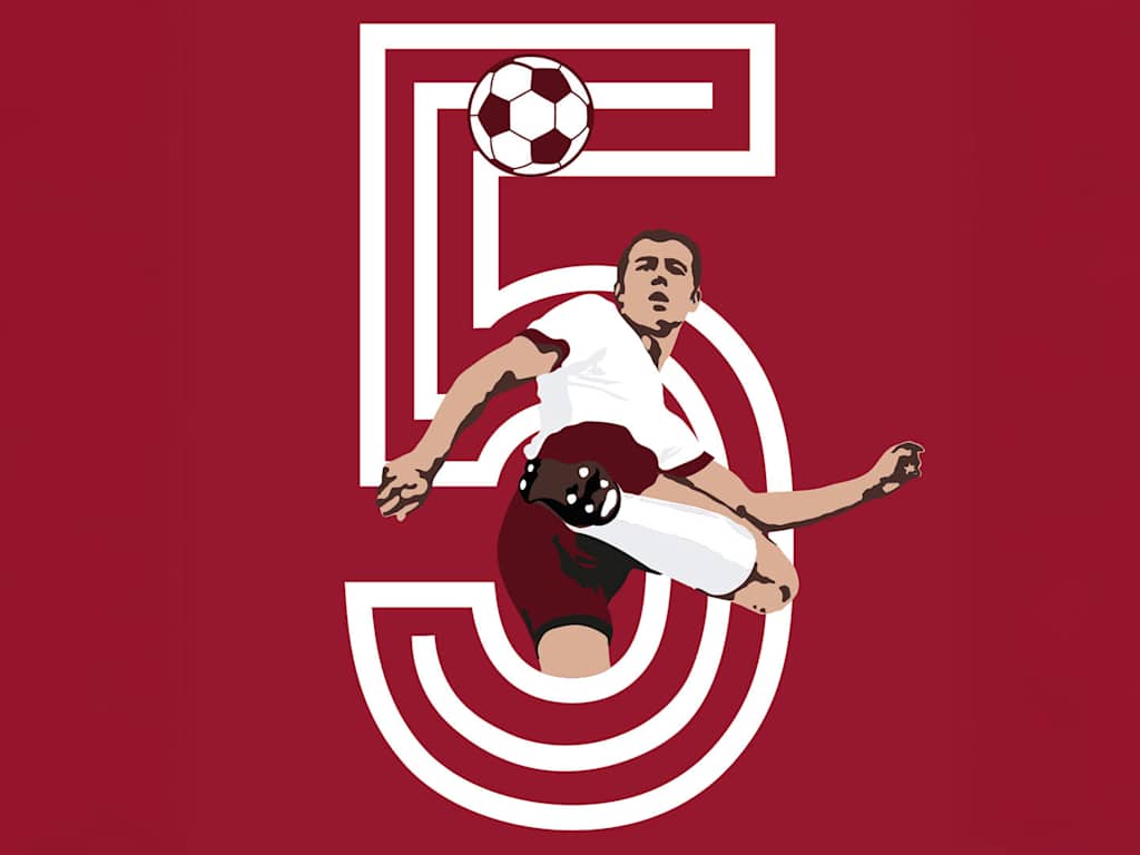 Grafik Franz Beckenbauer mit der Nummer 5