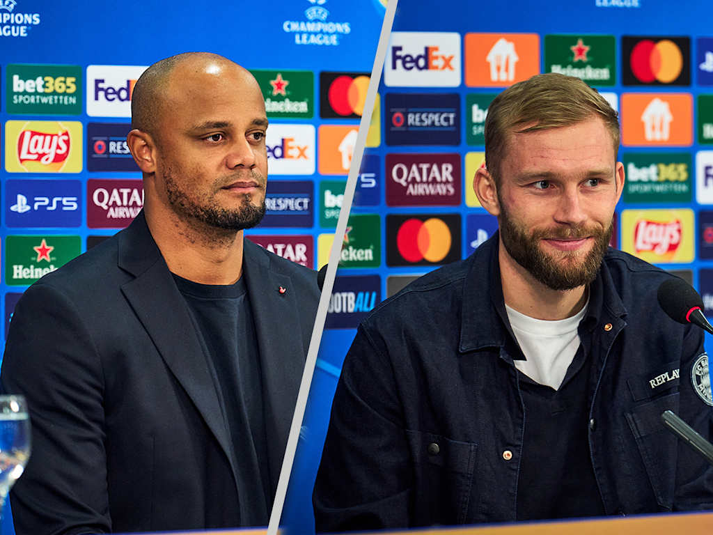 Rueda prensa Shakhtar Donetsk - FC Bayern Konrad Laimer Vincent Kompany Video