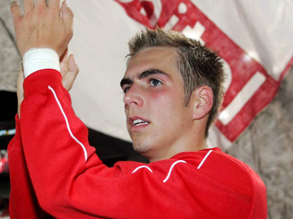 Philipp Lahm in a VfB Stuttgart tracksuit
