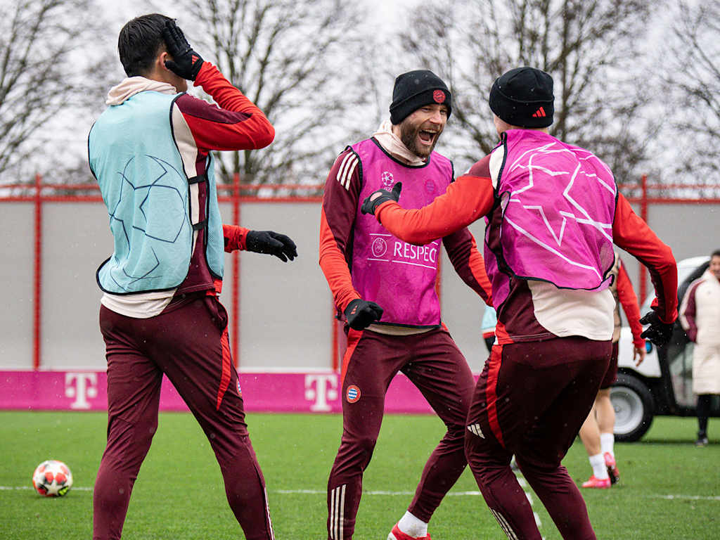Entrenamiento del FC Bayern previo al partido de Champions contra el ŠK Slovan Bratislava.