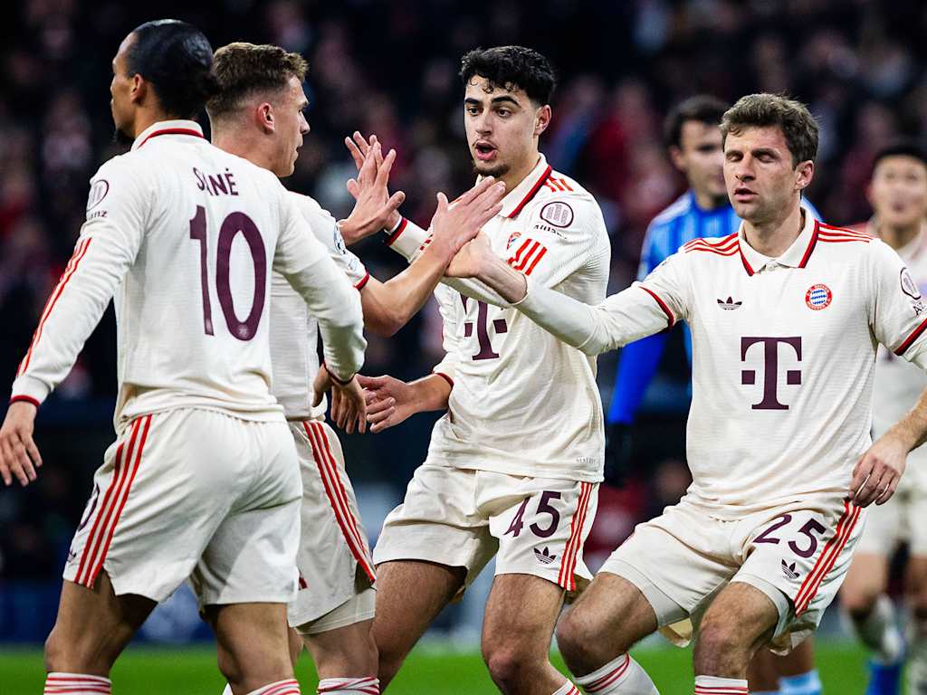 Spielszene aus der Partie FC Bayern - ŠK Slovan Bratislava