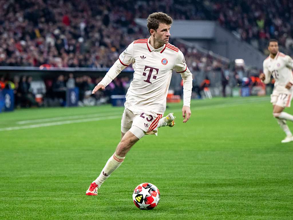 Thomas Müller im Champions League-Spiel gegen Bratislava