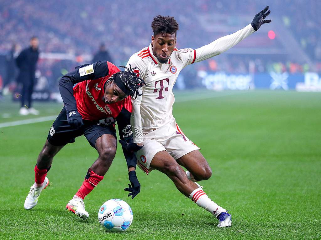 Spielszene aus der Partie Bayer 04 Leverkusen - FC Bayern