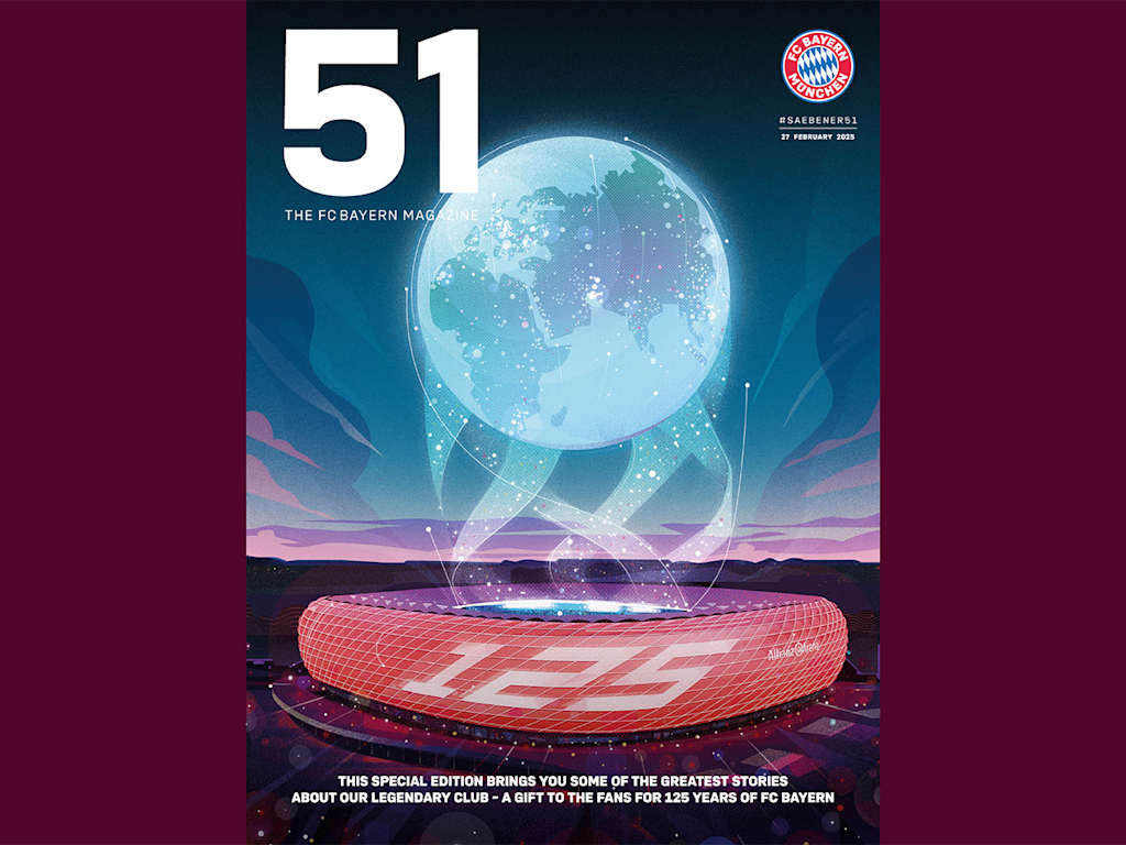 Portada de la edición especial internacional de la revista del FC Bayern «51»