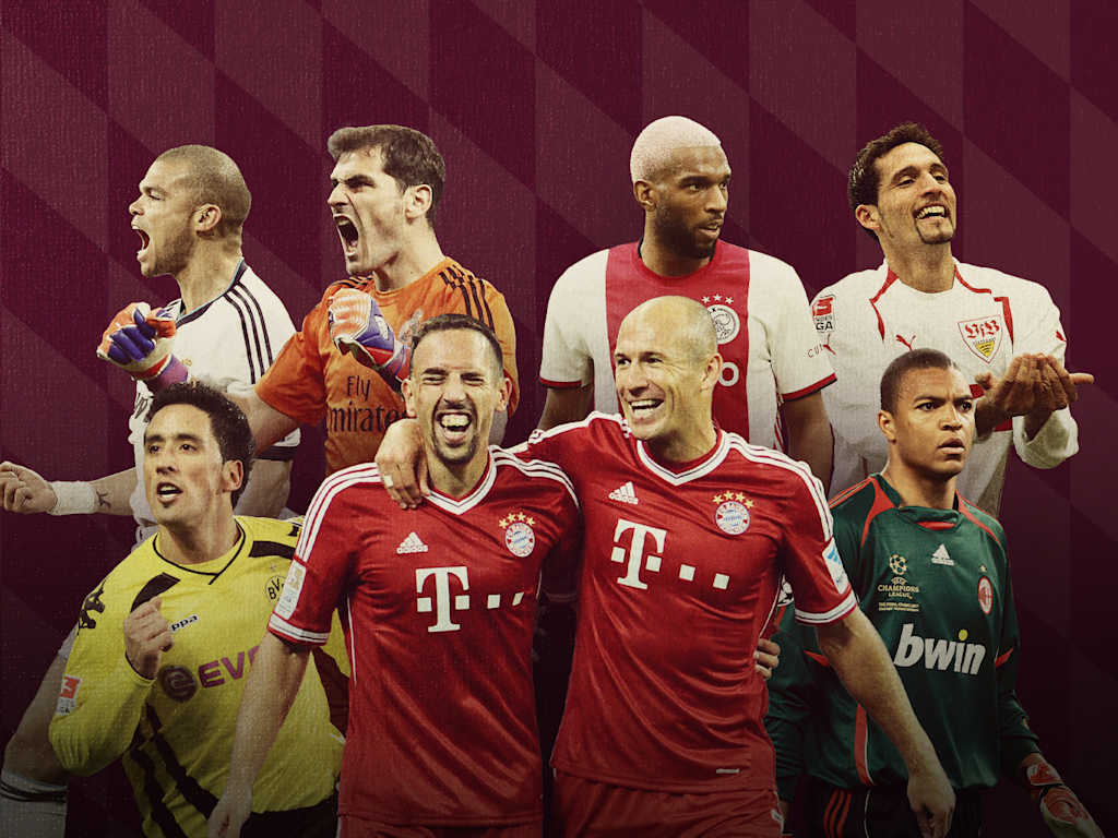 Grafik mit Bildern von Arjen Robben, Franck Ribéry & Co.