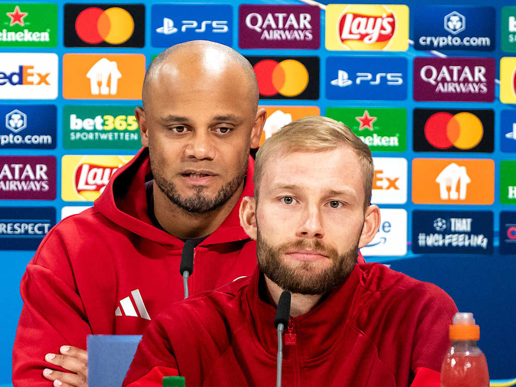 Vídeo de la rueda de prensa previa al partido entre el FC Bayern y el Inter de Milán con Konrad Laimer y Vincent Kompany