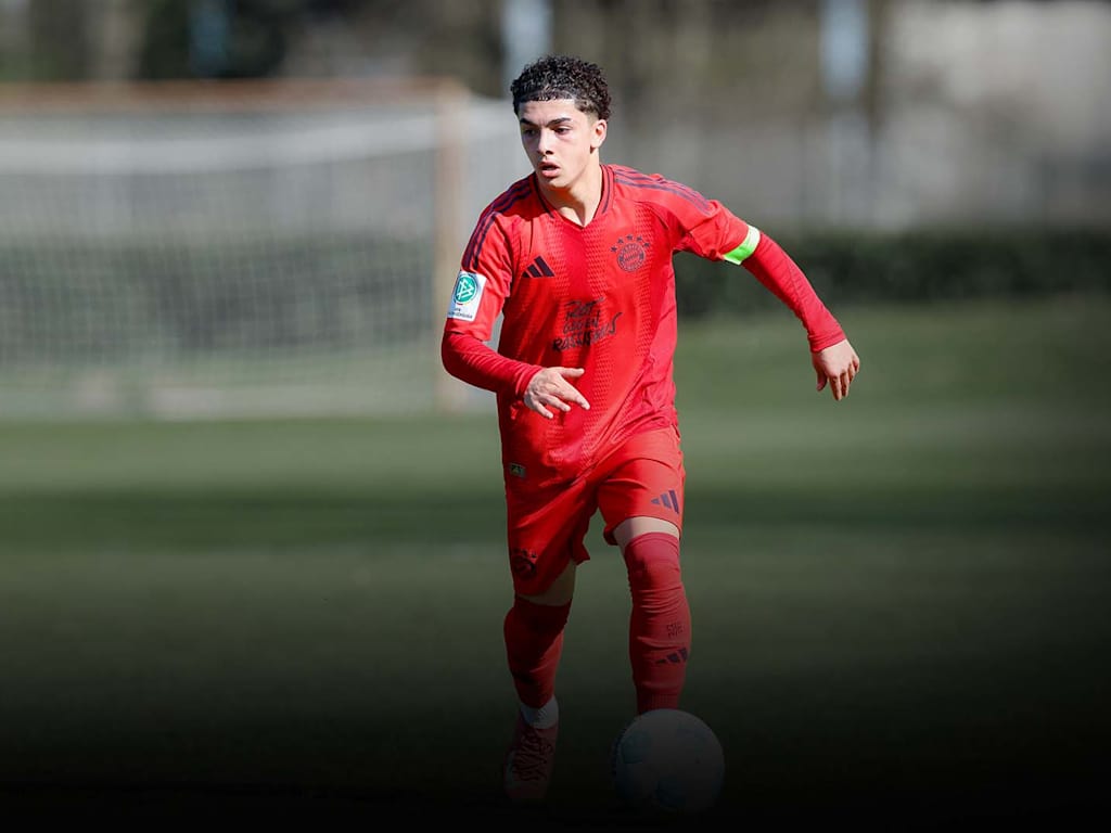 Spielszene aus dem Duell der FC Bayern U19 beim Nachwuchs des Chemnitzer FC