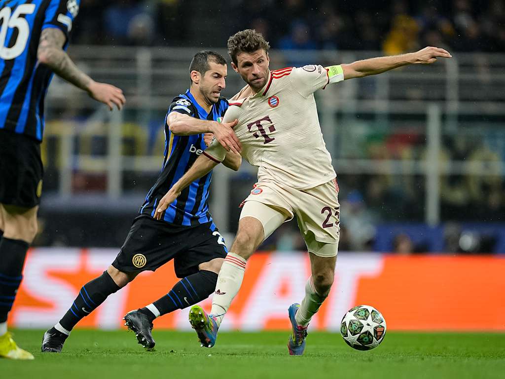 Spielszene aus dem Champions League-Viertelfinale Inter Mailand gegen den FC Bayern