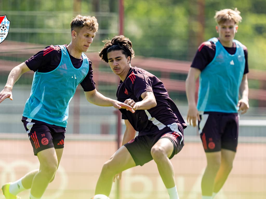 Die FC Bayern Amateure beim Training.