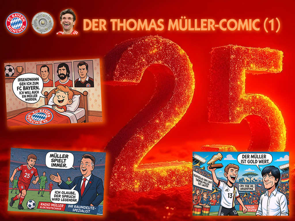 Der erste Teil des Thomas Mueller-Comic.