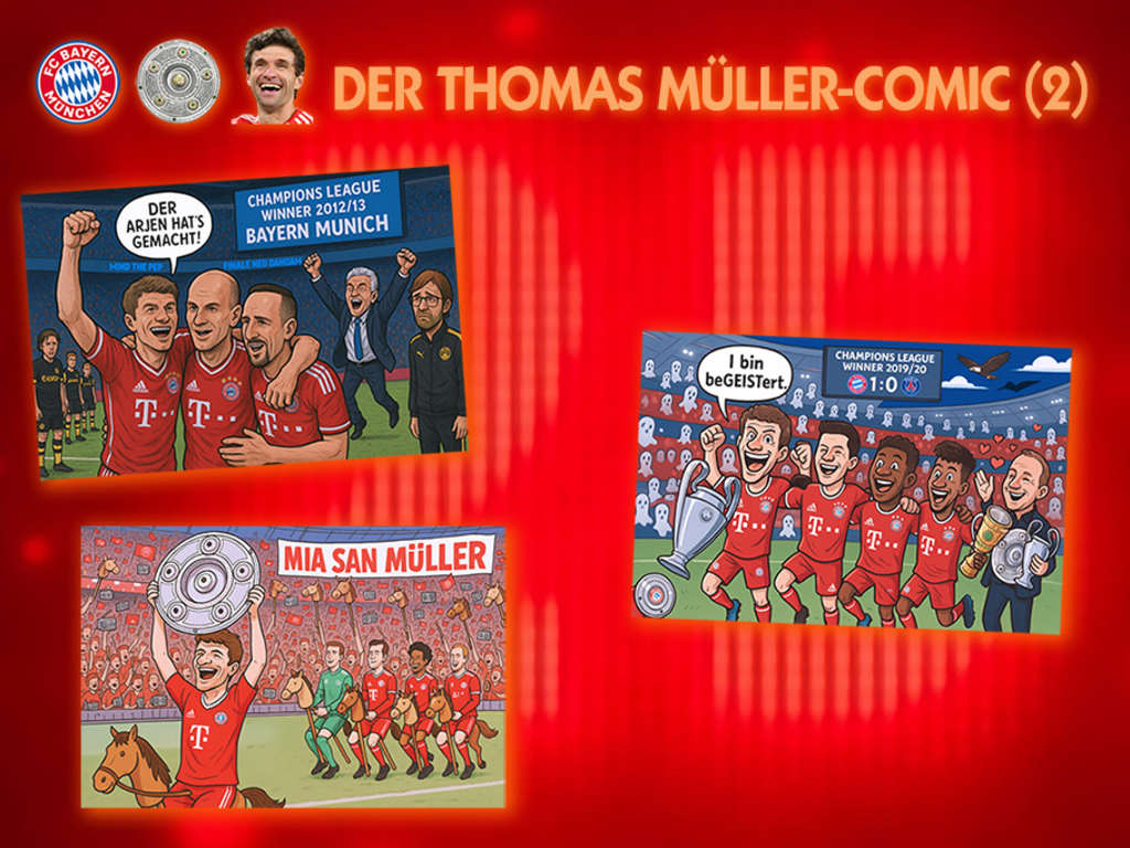 Der zweite Teil des Thomas Müller-Comic.