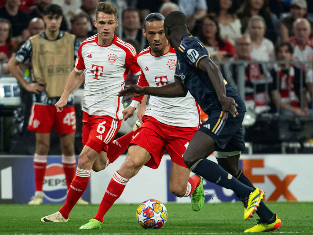 Leroy Sané im Halbfinal-Hinspiel der Champions League 2023/24 zwischen dem FC Bayern und Real Madrid