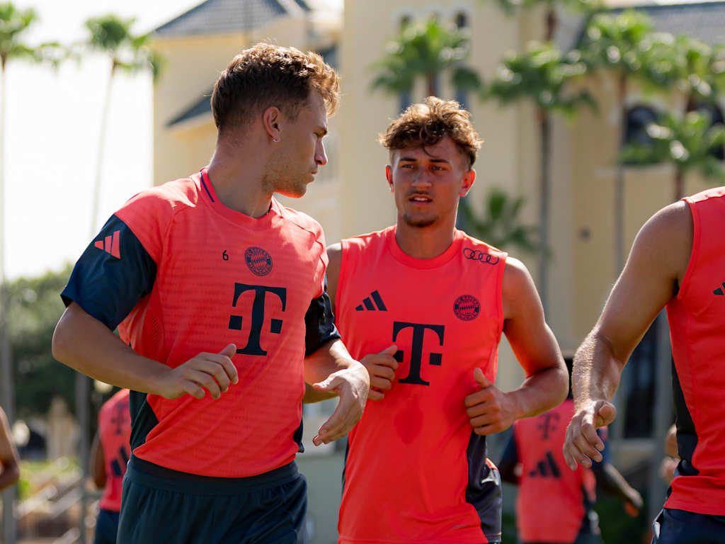 Die FC Bayern-Mannschaft am Mittwoch im Training in Orlando