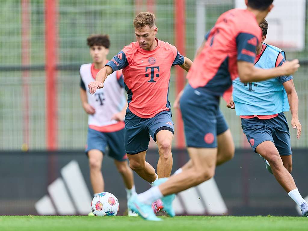 Joshua Kimmich during an FC Bayern training session