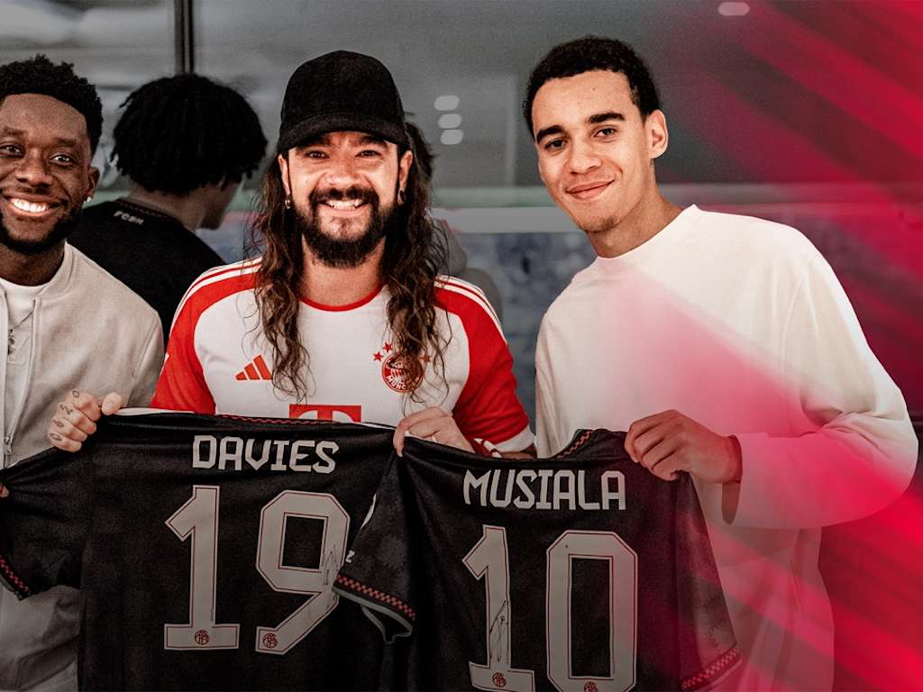 Alphonso Davies Jamal Musiala Tom Kaulitz Tokio Hotel