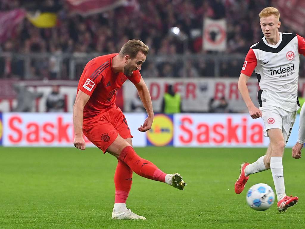 Harry Kane in the match against Eintracht last season