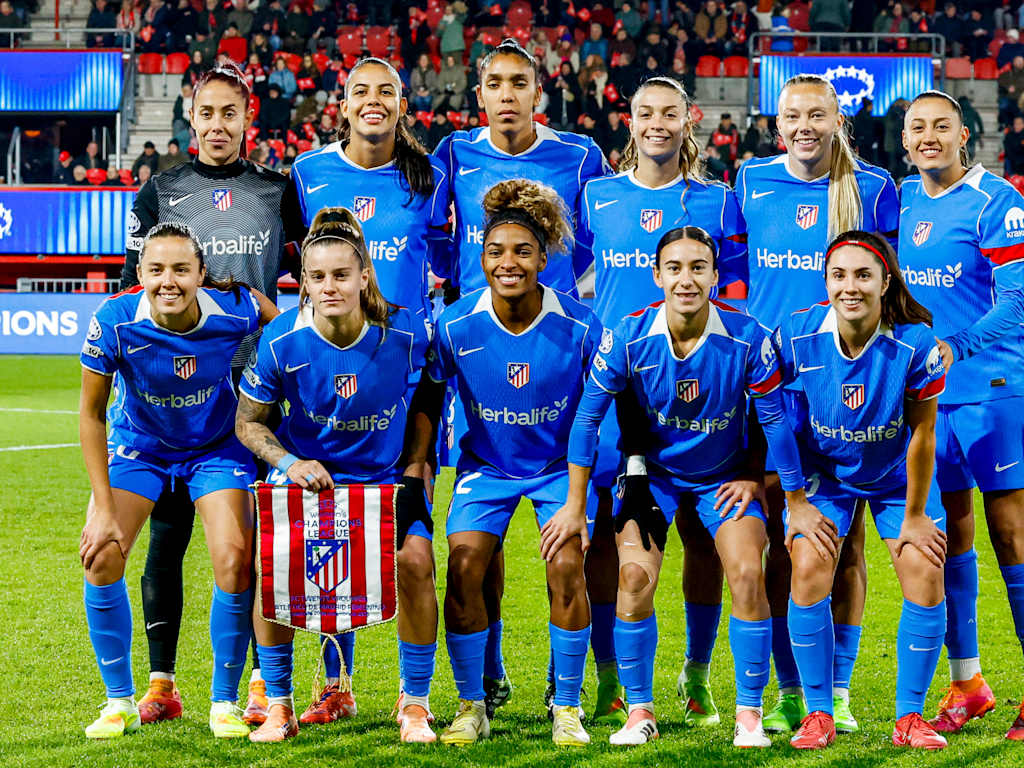 Atlético Madrid vor einem Spiel in der Champions League.