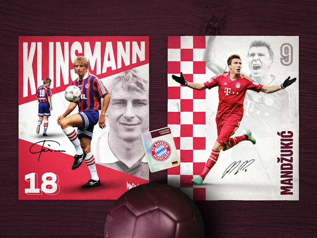 Graphic with photos of Jürgen Klinsmann and Mario Mandzukic
