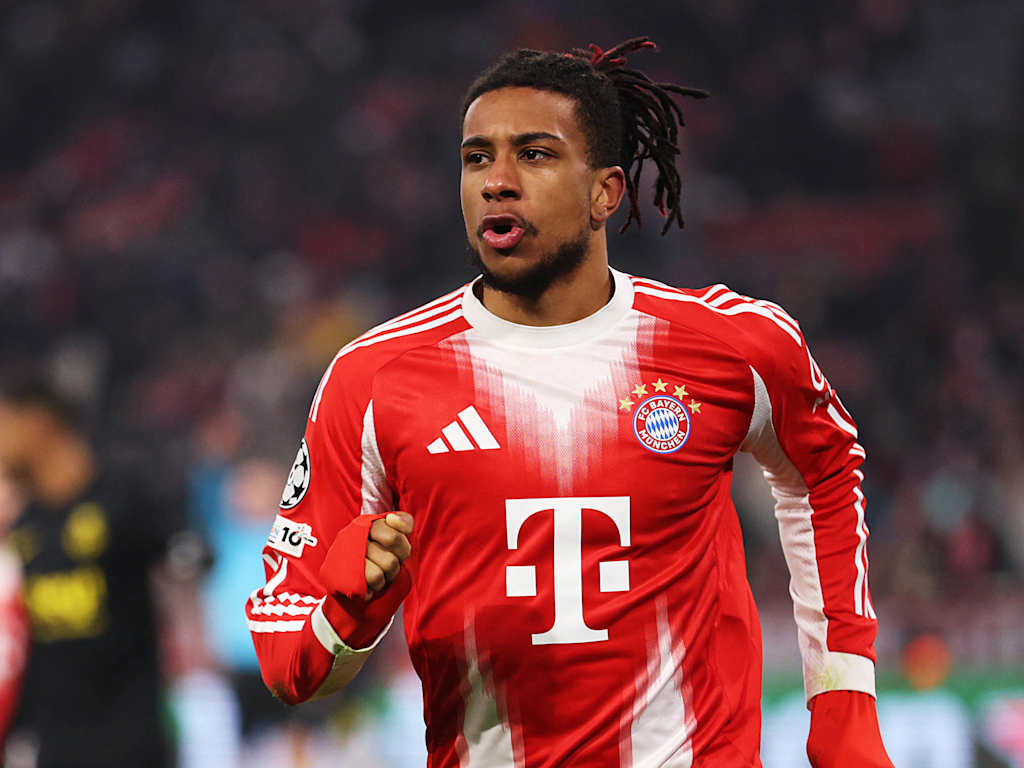 Michael Olise in a red jersey