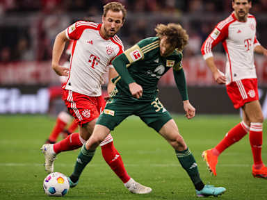 Spielszene aus dem Bundesliga-Spiel FC Bayern gegen 1. FC Union Berlin