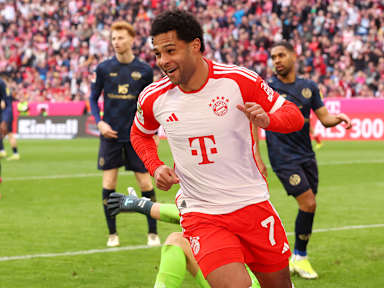 Serge Gnabry erzielte das FC Bayern Tor des Monats März 2024