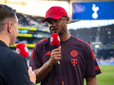 Interview mit Vincent Kompany nach dem Testspiel des FC Bayern bei Tottenham Hotspur beim Visit Malta Cup