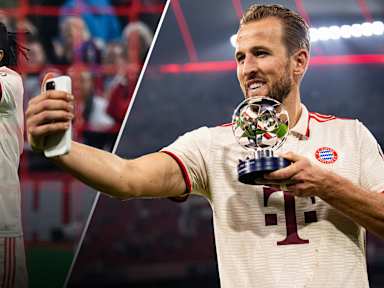 FC Bayern's Harry Kane after the Champions League match against Dinamo Zagreb