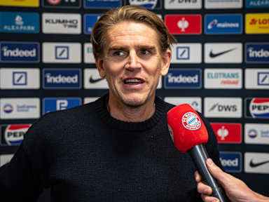 Christoph Freund interviewed after the match at Eintracht Frankfurt