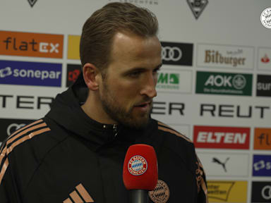 Harry Kane im Interview nach dem Spiel bei Borussia Mönchengladbach