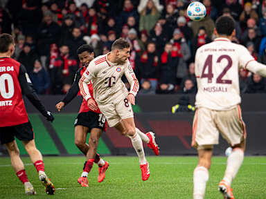 Szene aus dem Spiel zwischen Bayer 04 Leverkusen und FC Bayern