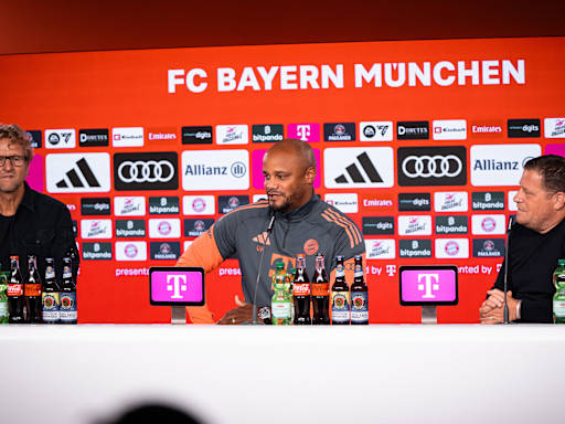 Dieter Nickles, Vincent Kompany und Max Eberl im Pressetalk vor Heimspiel gegen Hamburger SV.