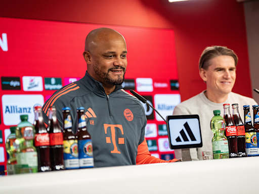 Vincent Kompany in the press conference ahead of FC Bayern's game at RB Leipzig