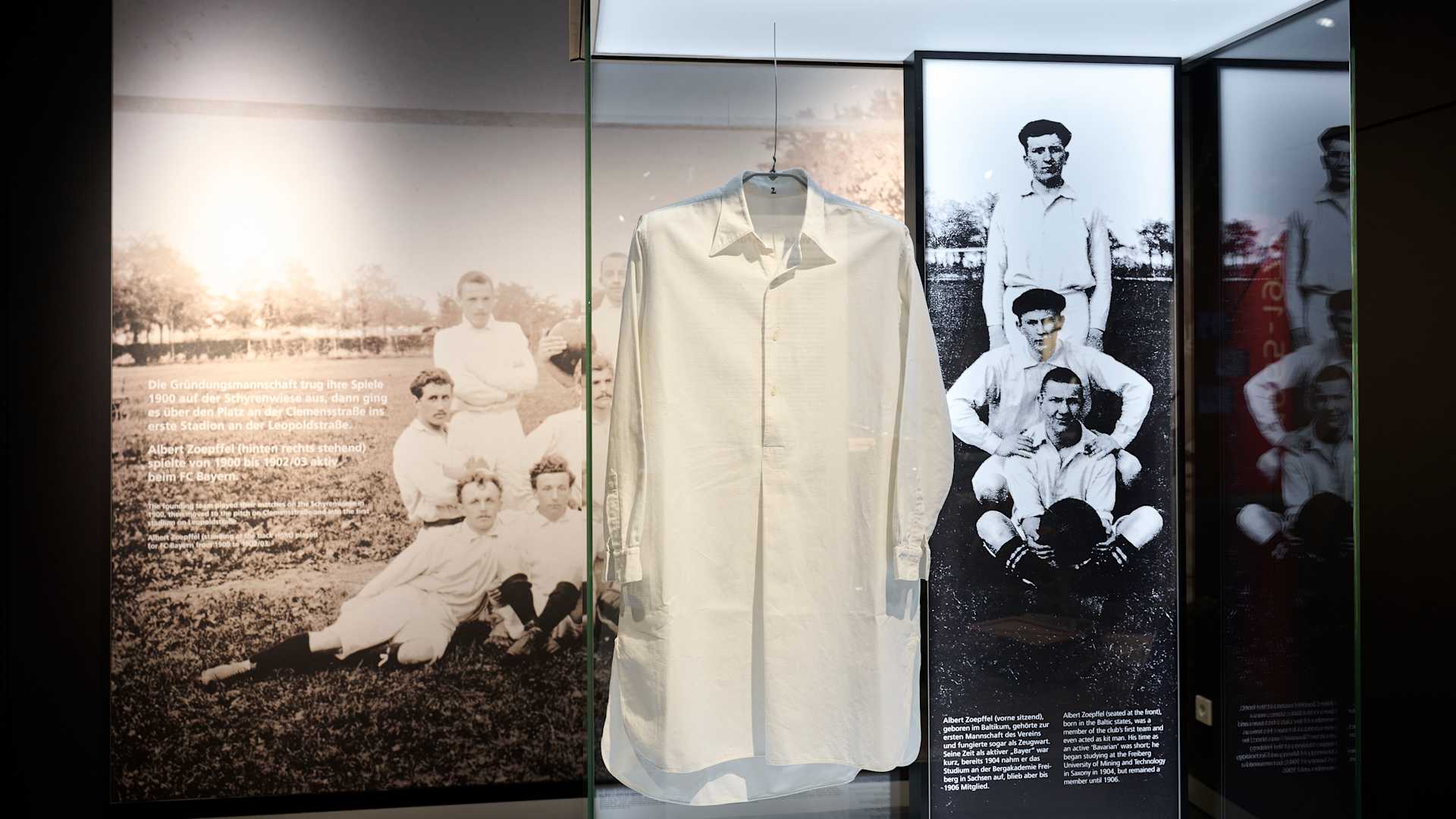 Germany's oldest football shirt at the FC Bayern Museum