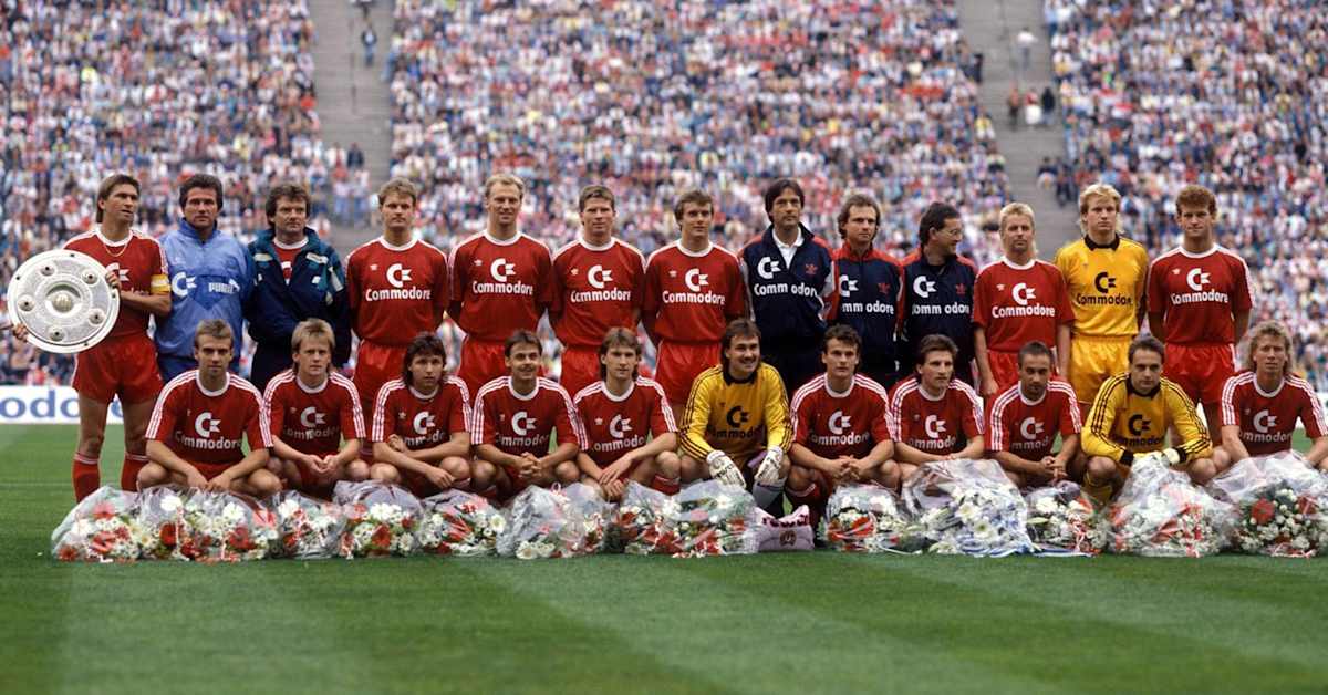 貴重90s FC BAYERN MUNCHEN 上下ユニオーム 1989-90 Bayern Munich Third Shirt - 9/10 - (S)
