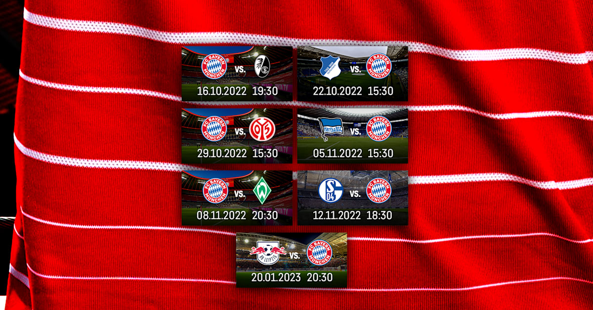 DFL schedules Bundesliga Matchdays 10 to 16 I FC Bayern