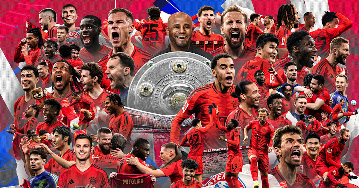 FC Bayern are Bundesliga champions for 2024/25!