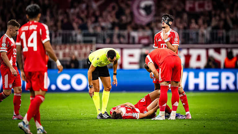 - Stanisic is struggling after a heavy fall in an aerial challenge with Gusto. He's tried to continue but has hit the ground again.